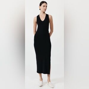 St. Agni Black Knit Scoop Neck Maxi Dress